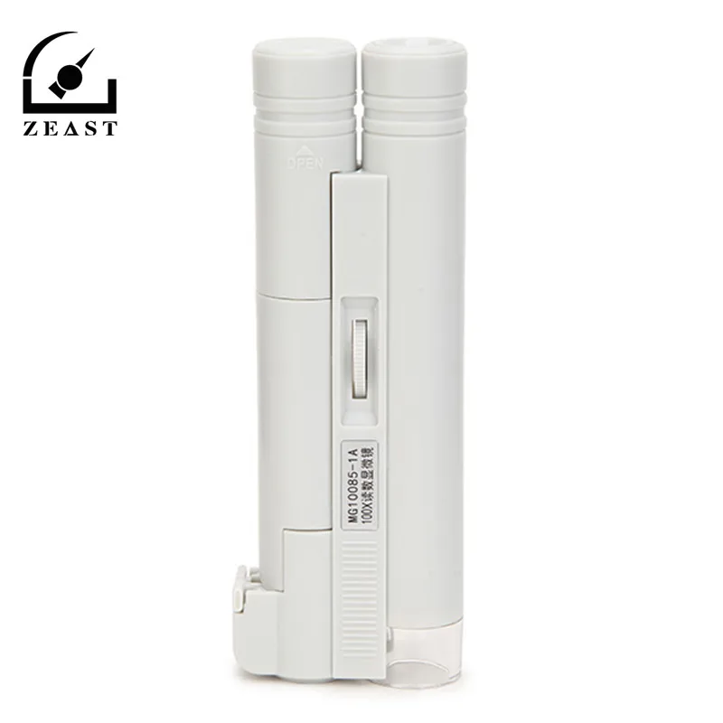 

100X LED Portable Dual-tube Microscope with Graduated Magnifier Measurement Range Jeweler Loupe MG10085-1A 0-2cm