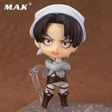 10CM PVC Nendoroid Attack on Titan Levi Rivaille Rival Ackerman Cleaner Anime Action Figures Toys Collections Gifts Brinquedo