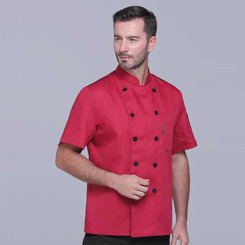 Summer Short Sleeve Chefs Uniform Breathable Net Chef Shirt 2019 New
