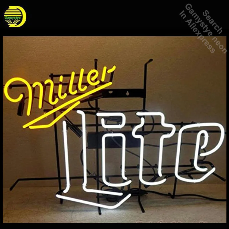 Miller Lite Neon Sign Restaurant neon bulb Sign neon lights Sign Custom