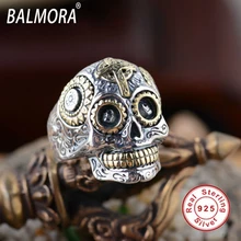 ¡ Venta caliente! 100% Real Pure 925 Joyas de Plata Anillos de Plata para Las Mujeres de Los Hombres Retro Apuesto SY20540 Anillo Del Cráneo Del Envío Libre