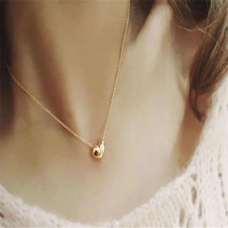 

SUSENSTONE 2017 New Romantic Heart Shape Body Jewelry Statement Chain Pendant Necklace Jewelry Bijoux Femme Colar Gargantilha