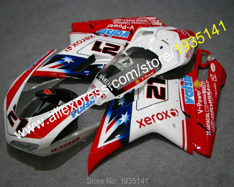 Новое поступление кузов капот для Ducati 1098S 848 EVD 1098 1198 07 08 09 10 11 мотоцикл обтекатель(литье под давлением