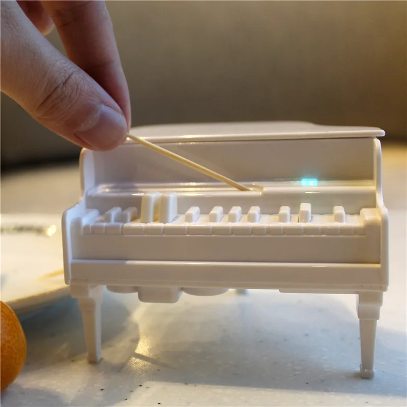 Brand New Creative Piano Toothpick Holder UV Disinfection Toothpick Box