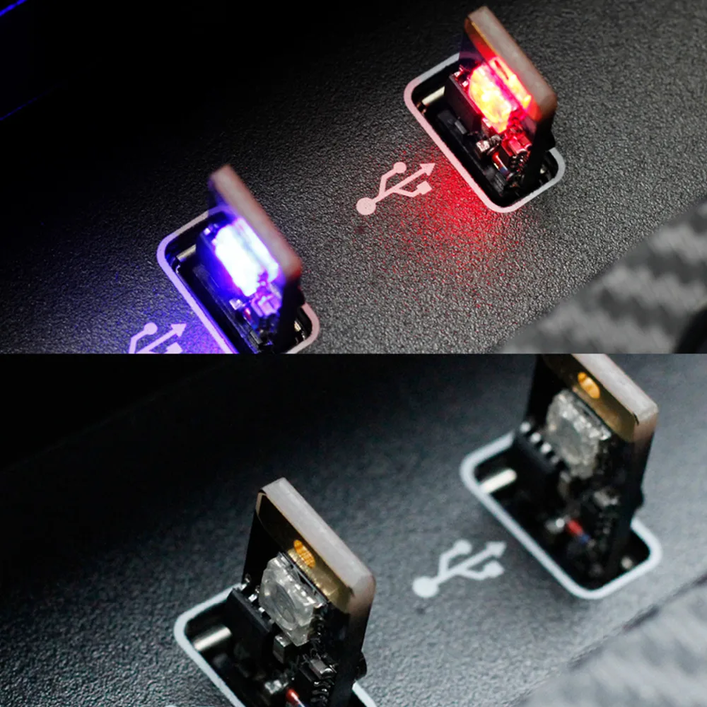 Мини USB светодиодный светильник для автомобиля RGB красочный автомобильный интерьерный светильник неоновая атмосферная лампа для сенсорного управления+ Голосовое управление