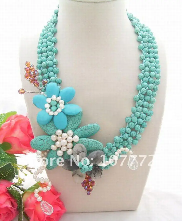 

Pearl&Stone &Crystal Necklace