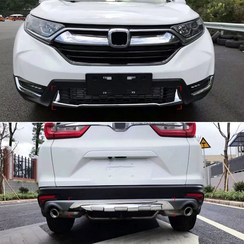 

ABS Chrome Front&Rear Bumpers Protector Cover Molding For Honda CR-V 2017 2018