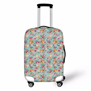 

Pomeranian Flower Travel Luggage Cover Protective Suitcase Covers Elastic 18-30 inch Anti-dust Trolley Case Cover
