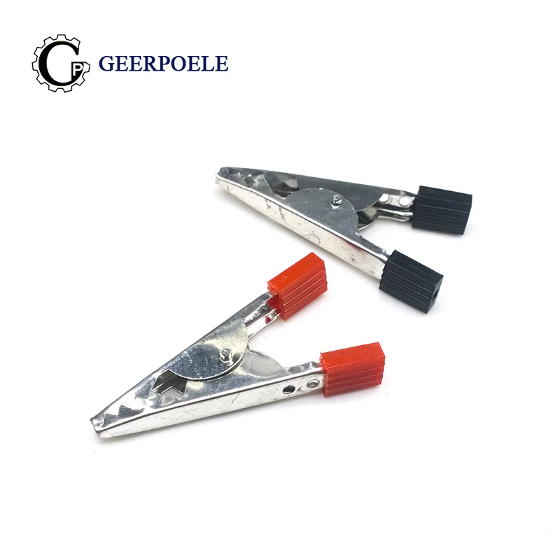 

10 pcs/lot Cold Pressing 69MM Metal Crocodile Clips plastic PVC Iron Alligator Clips Electrical Clamp for Testing Probe Meter