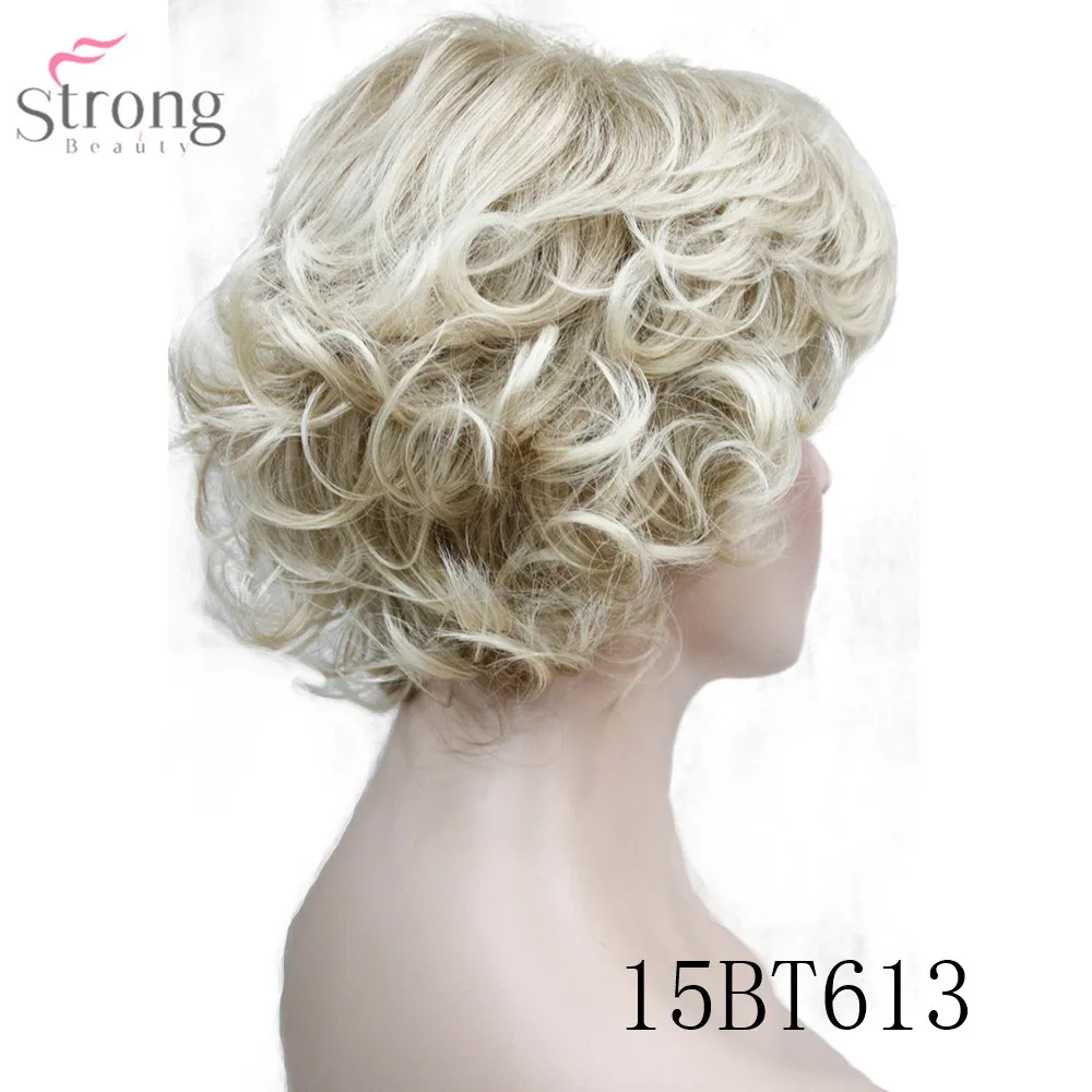 Women Blonde Short Curly Hair Wigs E-221 15BT613 (7)