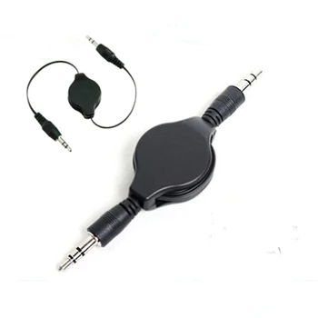 

100pcs 3.5mm Aux Male to Male Auxiliary Retractable Stereo Jack Audio Cable Extension Cord for mp3 mp4 DVD