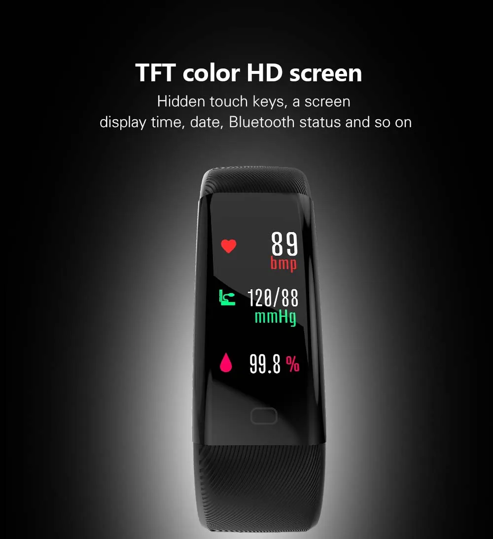 Color Screen Smart Wristband Sports Bracelet Heart Rate Blood Pressure Oxygen Fitness Tracker for Samsung Galaxy J7 J5 J3 J1 A9