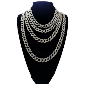 

Fashion Iced Out Chains Necklace 18inch-30inch Rhinestone Gold Chain For Men Hip Hop Jewelry Hipster Men Cuba Chain