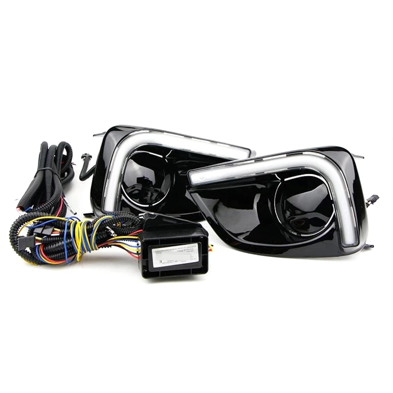 

Running Styling Assessoires Exterior Cob Luces Para Drl Led Auto Automobiles Front Fog Car Lights Assembly For Toyota Vios