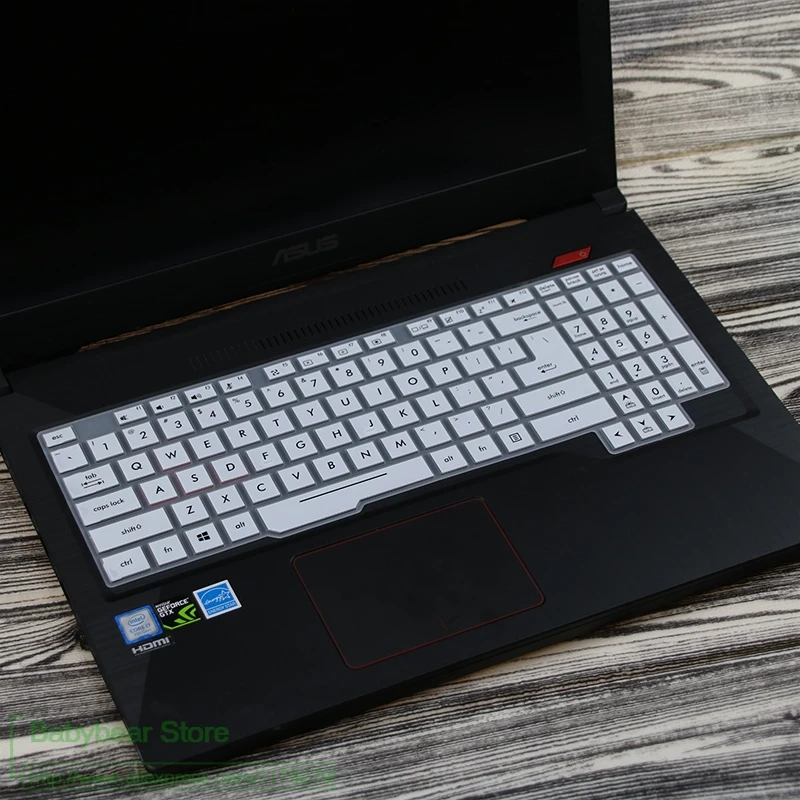 Силиконовая Защитная крышка для клавиатуры ноутбука Asus TUF FX705GM FX705GD FX705 fx705ge FX705G FX 705 GD GM Gaming 17 дюймов 17,3'' - Цвет: white