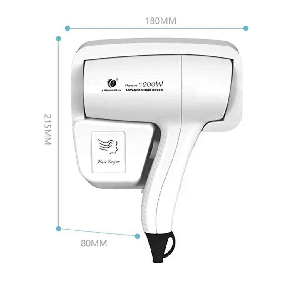 Secador домашний отель Ванна настенное крепление термостатическая электрическая фен для волос фен белый ABS 1200 W 220 V