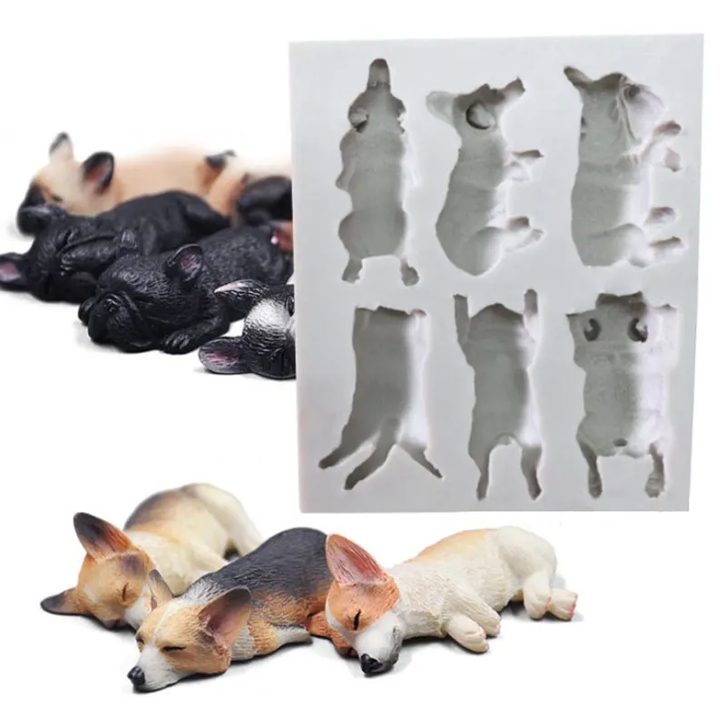 

Sleeping Dog Silicone Mold Fondant Mould Cake Decorating Tools Chocolate, Gumpaste, Sugarcraft, Kitchen Gadgets