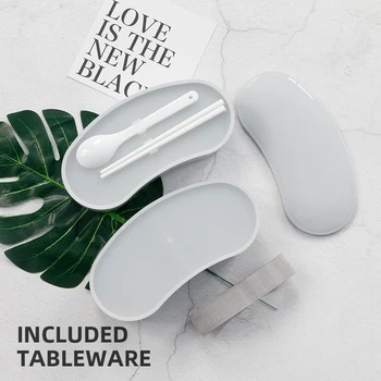 

Double Layer Lunch Box Food Storage Container With Spoon Bento Box Kitchen Leak-proof Moon Lunch Box