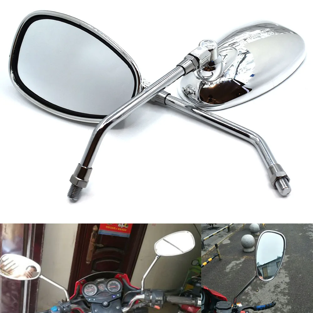 

Motorcycle Mirrors 10mm Universal Rear View Mirrors Oval Street Bike Side Mirror For Suzuki SFV650 Gladius DL650 V-Strom GSR600