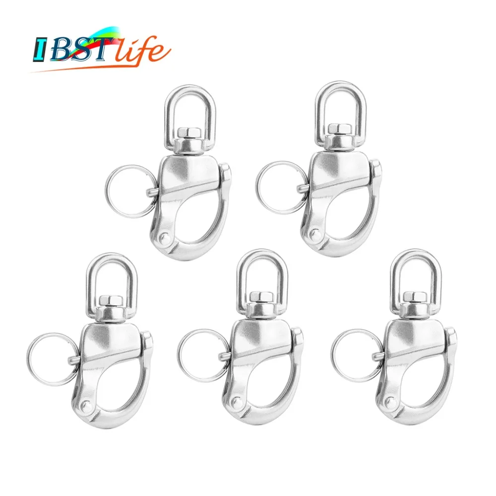 

5PCS 316StainlessSteel Swivel snap Shackle Quick Release Boat Anchor Chain Eye Shackle Swivel Snap Hook for Marine Architectural