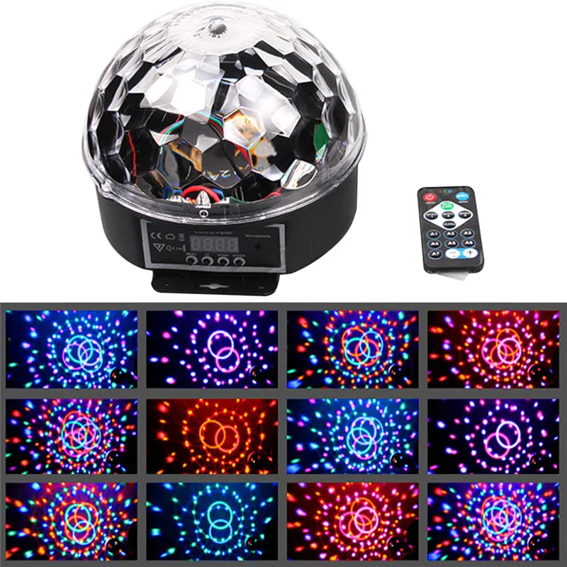 

DMX512 RGB LED Disco Stage Lighting Crystal Magic Diamond Ball Laser Light