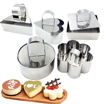 

1 Piece Cake Mousse Cheese Baking Ring Cupcake Pastry Mold Cooking Ring for Mousse Japanese Fluffy Pancakes Rice Salad Dessert