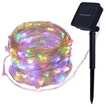 

Solar String Lights, 10M 100LED Outdoor String Lights, Waterproof Decorative String Lights for Patio, Garden, Gate, Yard, Part