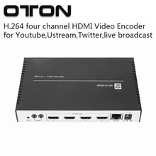 OTON T-109 4 Chanel HDMI энкодер для IPTV, прямая трансляция, работает с wowza, xtream кодами, youtube hdmi кодер