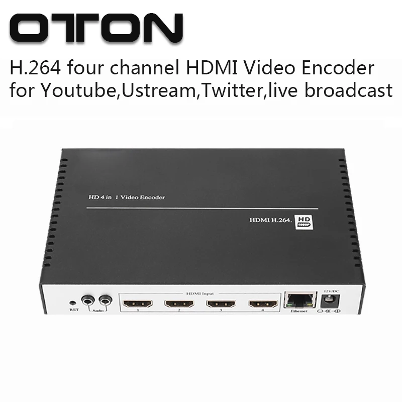 

OTON T-109 4 Chanel HDMI Encoder for IPTV, Live Stream Broadcast, works with wowza, xtream codes, youtube hdmi encoder.