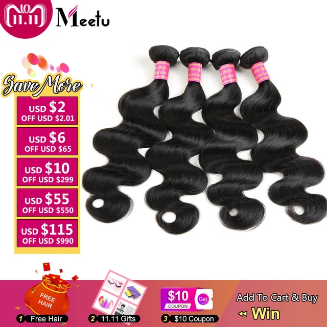 Special Price 4 Bundles Brazilian Body Wave Bundles Deal Meetu Braziian Human Hair Weave Bundles Non Remy Natural Hair Extensions Promotion Special Price 4 Bundles Brazilian Body Wave Bundles Deal Meetu Braziian Human Hair Weave Bundles Non Remy Natural Hair Extensions Promotion