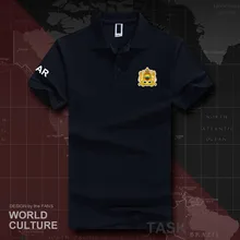 Reino de marrocos mar polo camisas dos homens de manga curta branco marcas impressas para o país 2018 algodão nação emblema nova moda