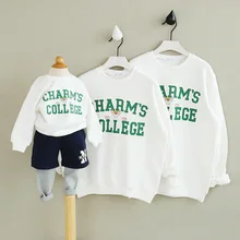 boys and girls T-shits children’s clothing family 2017 new style spring white Family Matching Outfits