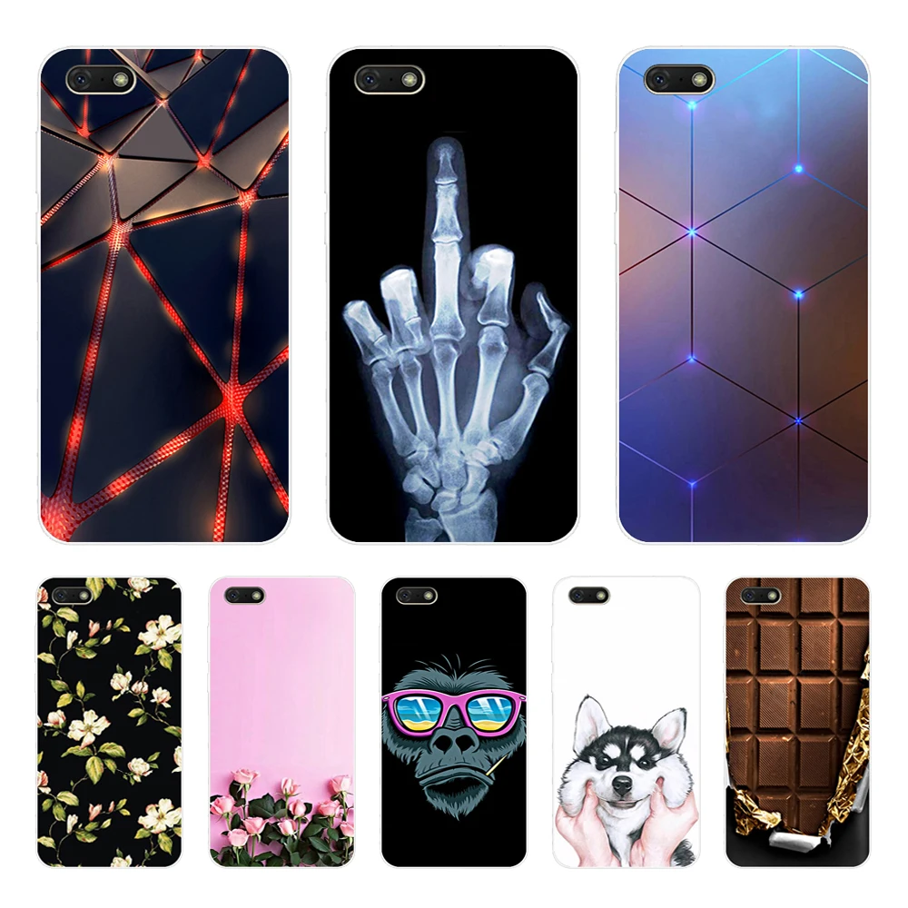 

Honor 7A 5.45'' Various Phone Case For Huawei Honor 7A Soft Silicone TPU Patterned Fundas For Huawei Honor 7A DUA-L22 Cover