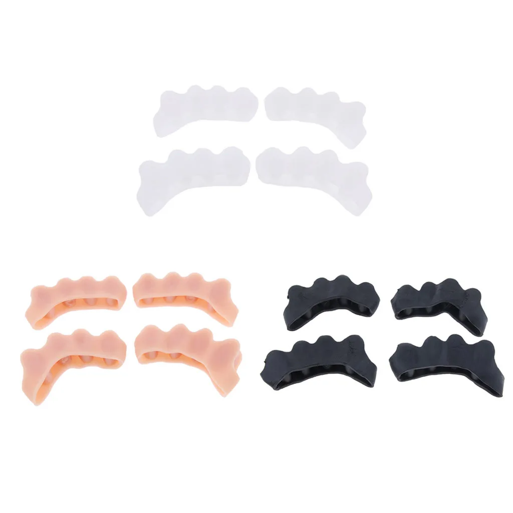  2 Pairs Toe Stretchers, Silicone Gel Toe Spreaders Spacers Separators for Plantar Fasciitis, Bunions, Hammer Toes, Claw Toes