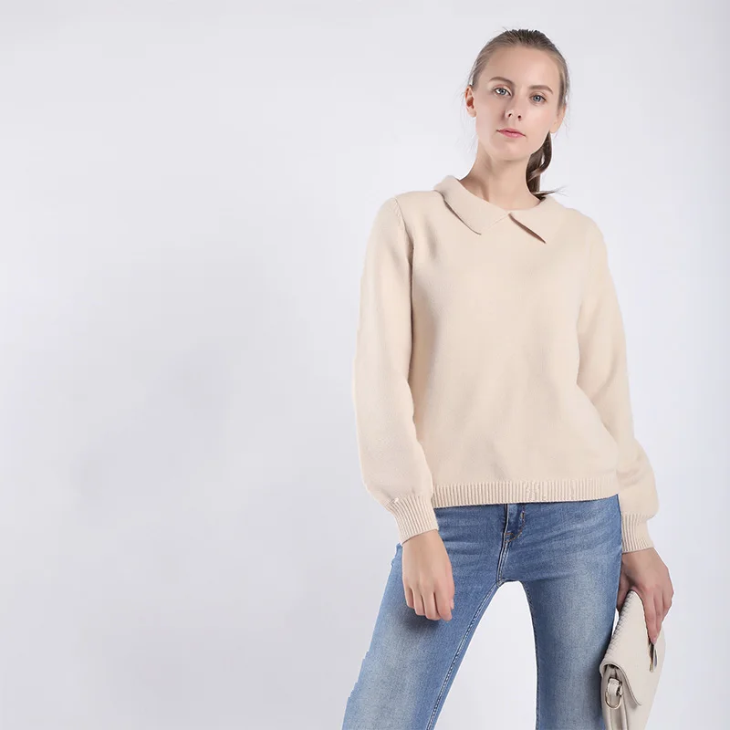

New style Casual fashion sweater coat Woman's coat Long sleeves Lapel collar Suitable for various stature Free size