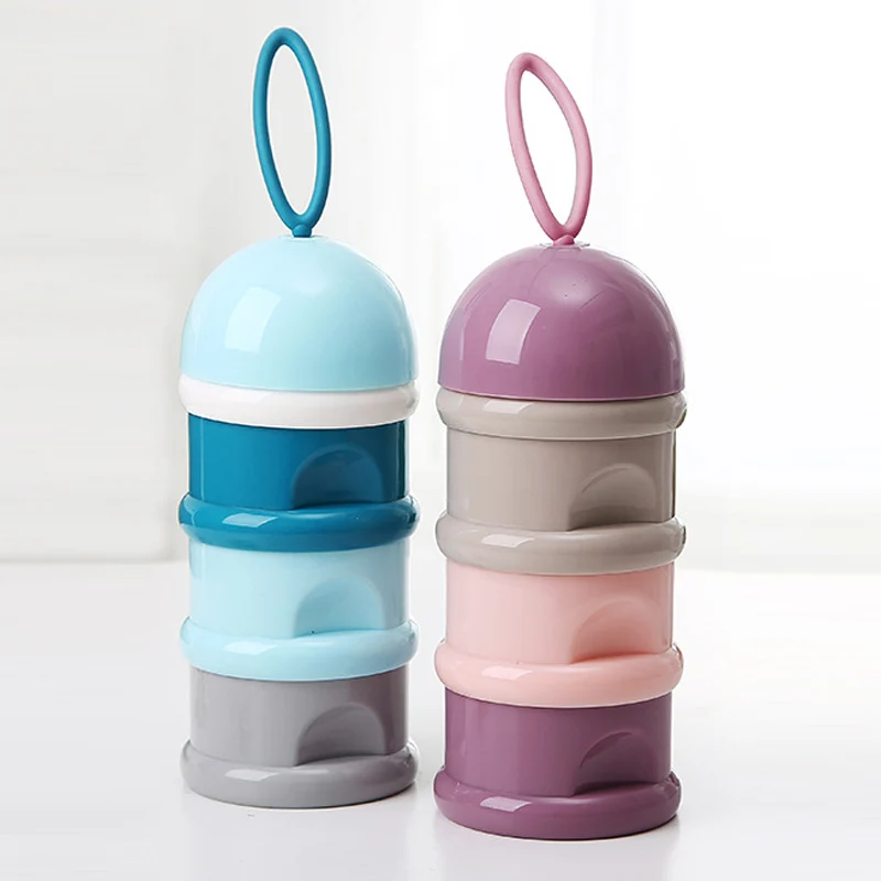 

Portable Newborn Baby Food Storage Box Feeding Milk Powder Boxes Toddle Kids Formula Milk Container 3 Cells Grid Practical Box