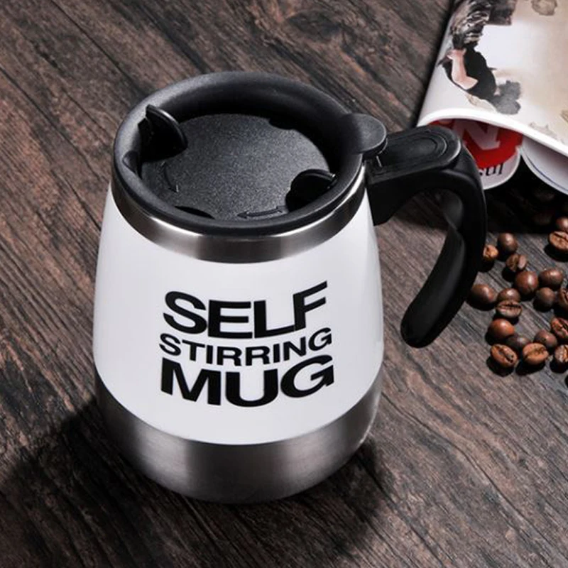 Self Stirring Mug Auto Mixing Coffee Cup Stainless Steel Travel Mug with Lid for Coffee Milk Grain Oat Smart Mug Drinkware 450ml (9)