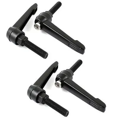 

4pcs 8mm Dia 30mm Length Thread Metal Machine Adjustable Handle