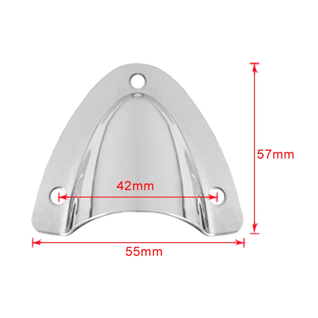 55 x 57mm High Polished 316 Stainless Steel Clamshell Vent / Wire Cover Clam Vent Boat Vent Cover For Boat Yacht Accessories