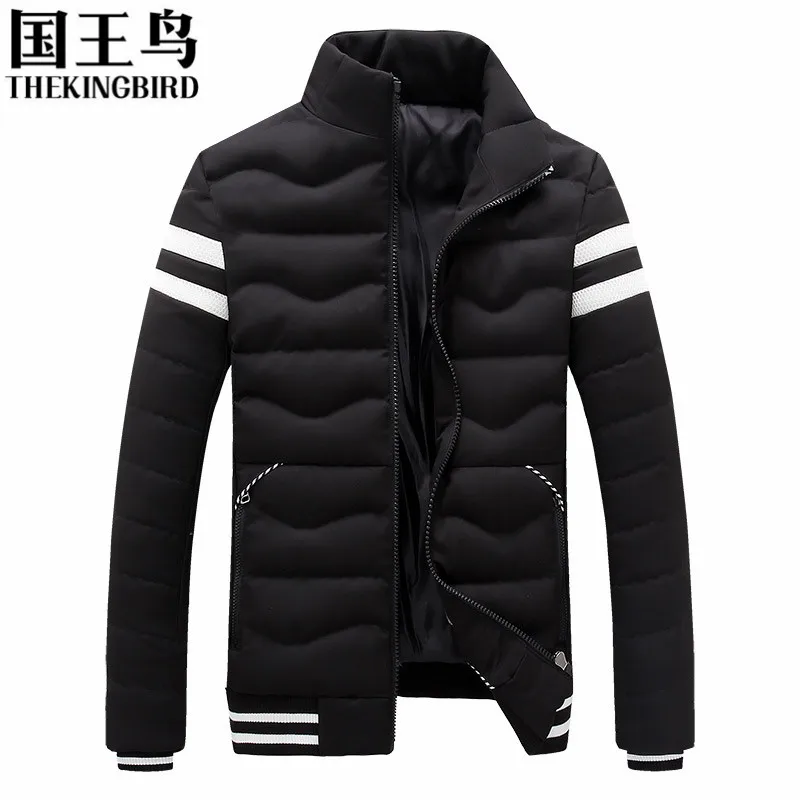 Men Parka Coat Brand Clothing Winter Jackets Mens Contrast Color Jackets Casual Thickening short Cotton-padded jacket M-3XL