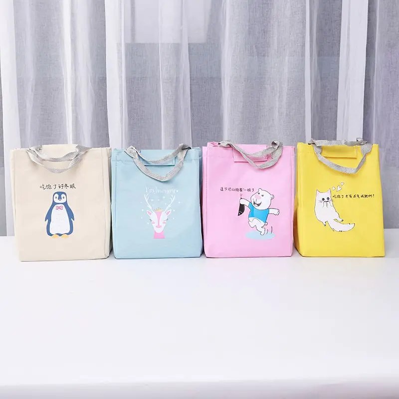 

Cartoon Thickened Thermal Insulation Lunch Box Bag Handbag Cute Aluminum Foil Insulated Cooler Bag Kids Oxford Food PicnicTote
