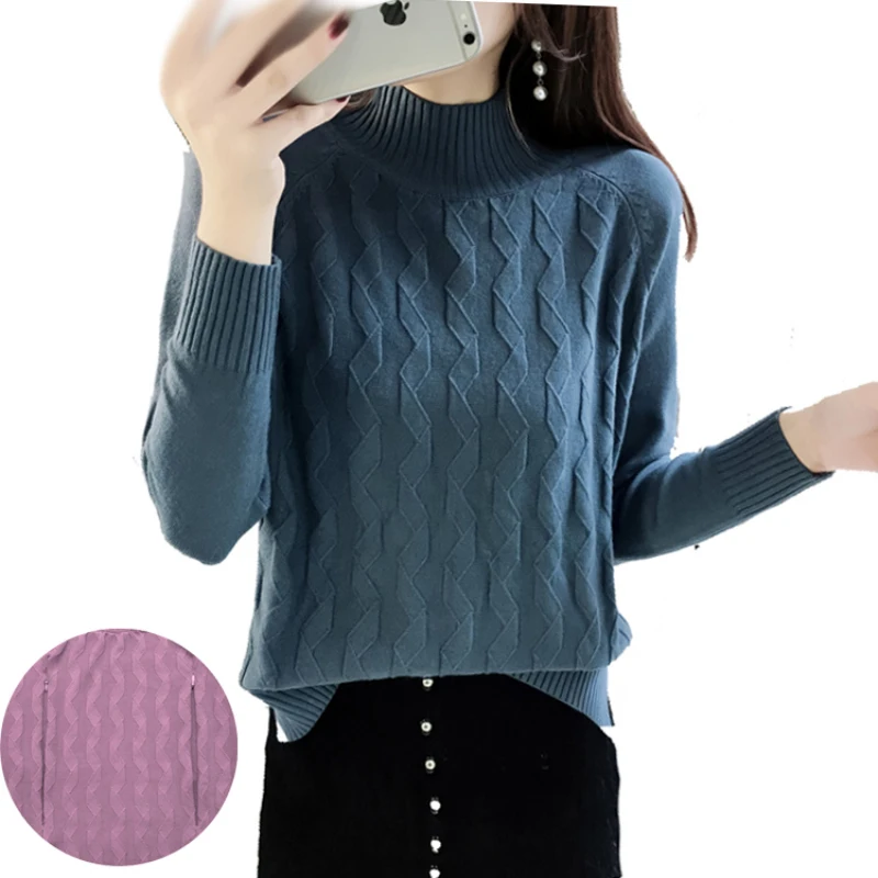 

4Color Maternity Nursing Knit Pullover for Pregnant Women Casual Breastfeeding Autumn Sweater Solid Irregular Tops undershirt