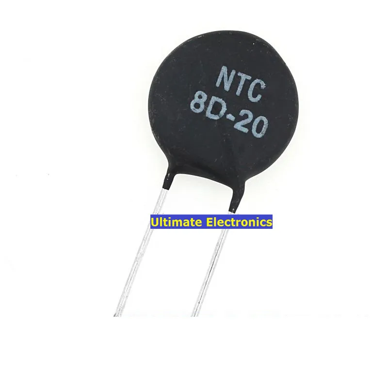 20pcsThermistorNTC8D208D208D2020MMDiameterNegativeTemperature