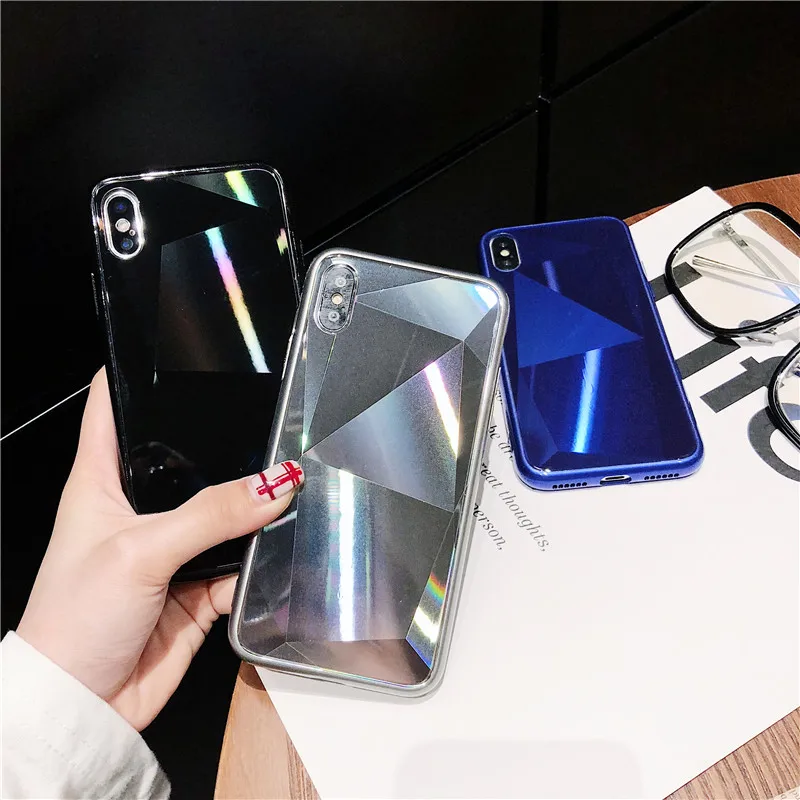 

Square Phone case For iphone X 6S 7 8 plus Texture solid Shockproof Soft Silicone Cover For iPhone XR XS Max 7 6 6S Plus case