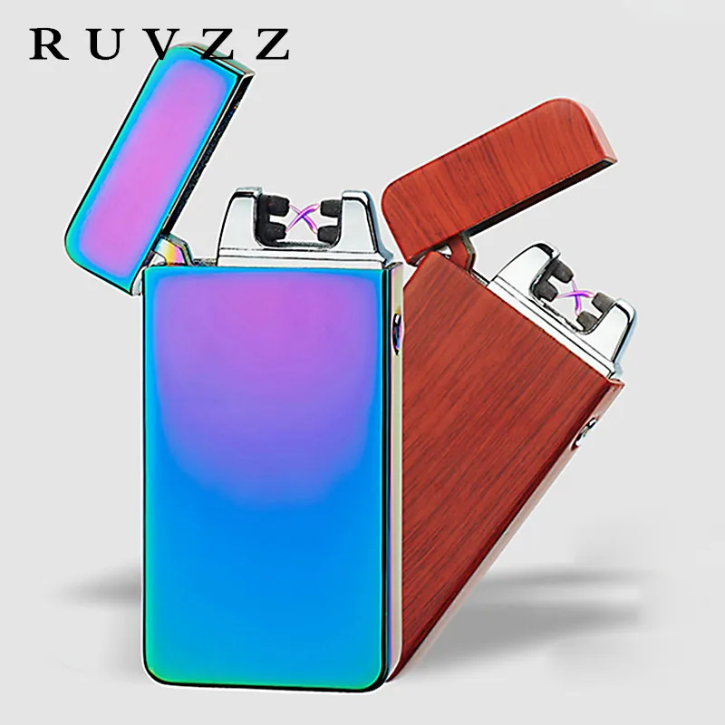 Electric Double Cross Arc Lighter USB Charging Electronic Pulse Flameless Windproof Smoking Cigarette Lighters Wholesale | Дом и сад