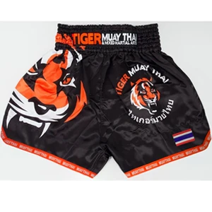 ММА Тигр Муай Тай Бокс бокс матч Санда тренировочные дышащие шорты Муай одежда тайская бокс Тигр Муай Тай ММА - Цвет: black