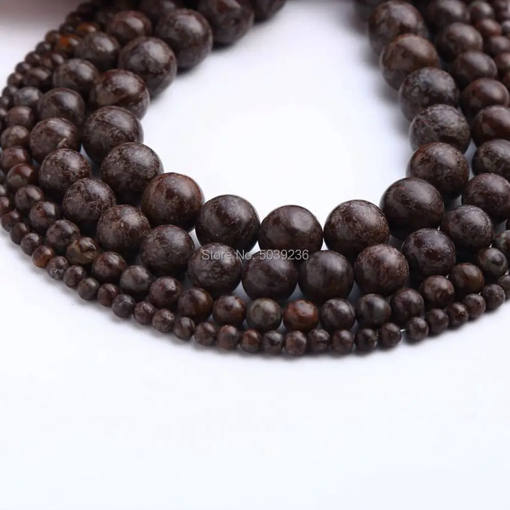 

Wholesale Natural Stone Brown Snowflake Loose Beads for Needlework Jewelry Making 4/6/8/10/12mm DIY Bracelet