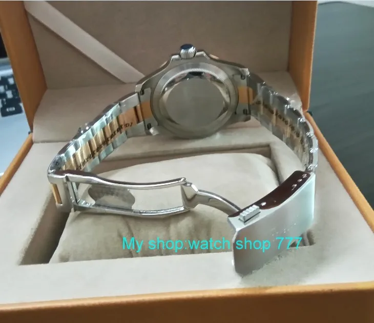 41MM PARNIS gray dial 21 jewels Automatic Self-Wind movement Two-way rotation bezel Sapphire Crysta