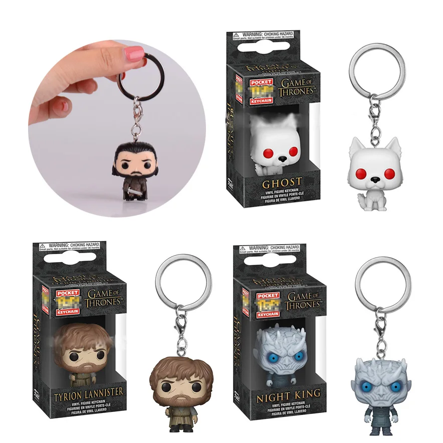 Действие ночной король призрак Tyrion Lannister рисунок игрушечные лошадки «Игры престолов» Funko брелок Коллекция подарок Джон Сноу Drogon игрушка