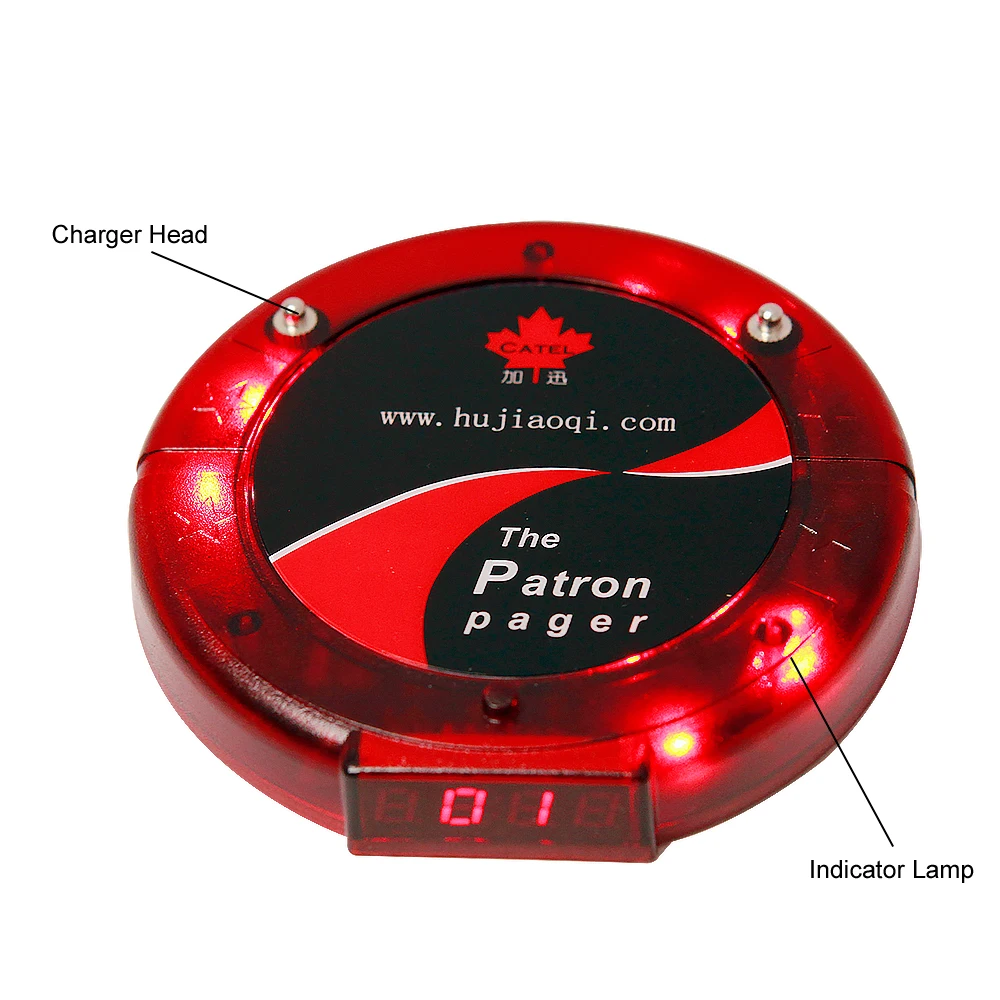 

JINGLE BELLS 433.92mhz 1 pager restaurant church paging system pager queueing system table calling system guest number call